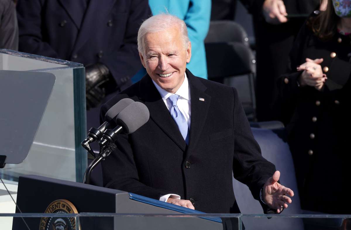In seiner Rede beschwörte Joe Biden die Einheit der Amerikaner.