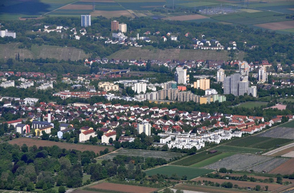 Stuttgart-Steinhaldenfeld von oben