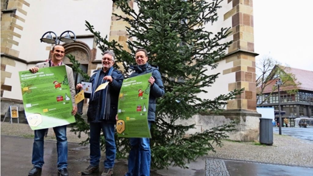 Weihnachtsaktion in Bad Cannstatt: Wünsche pflücken