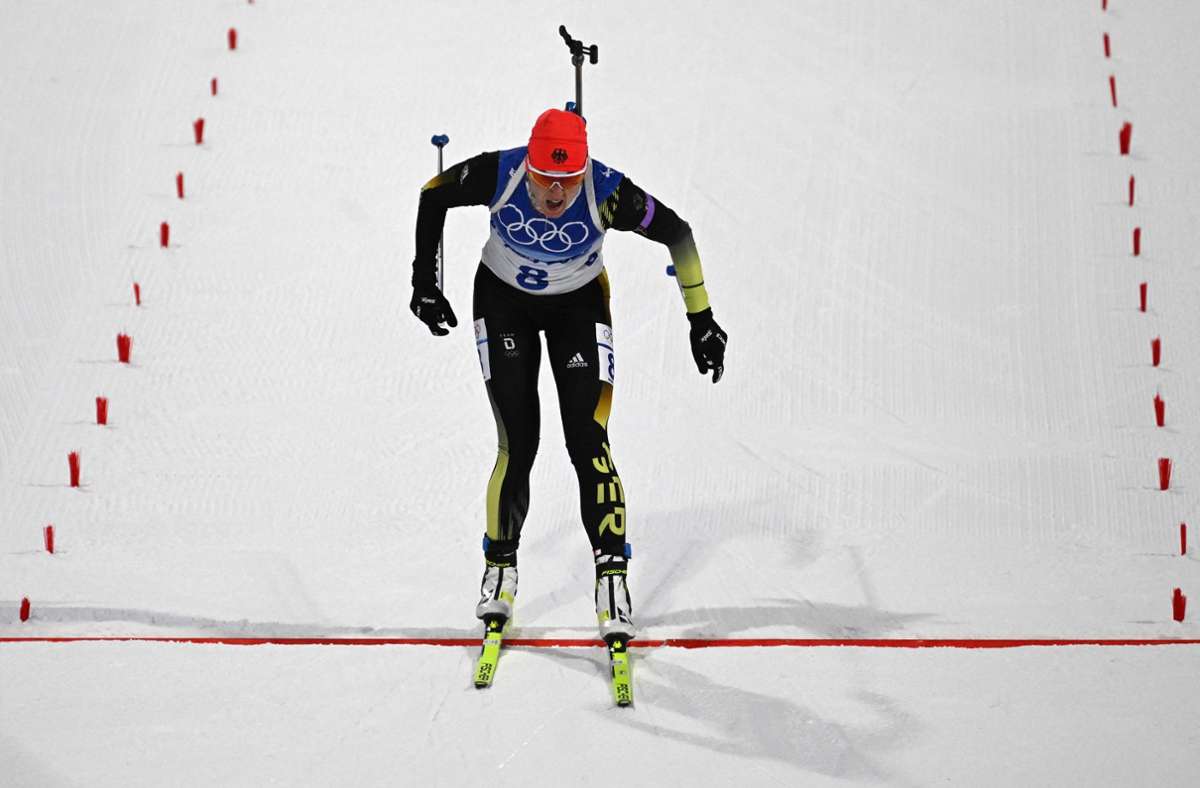 Denise Herrmann, Gold im Biathlon über 15 Kilometer