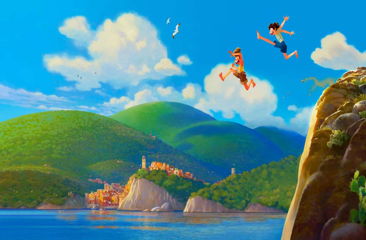 Der italienische Trickfilmer Enrico Casarosa hat die Kulisse als Hommage an den japanischen Animationsmeister Hayao Miyazaki angelegt.