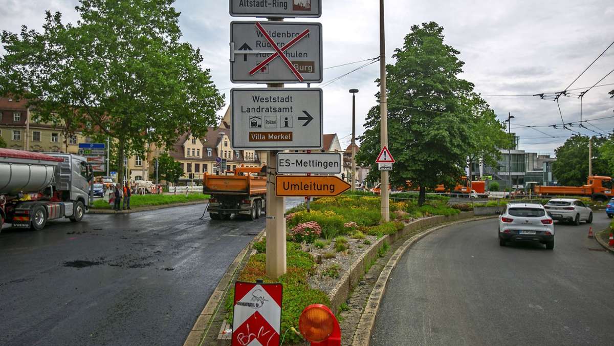 Baustelle in Esslingen: Verwirrung an der Maille-Kreuzung