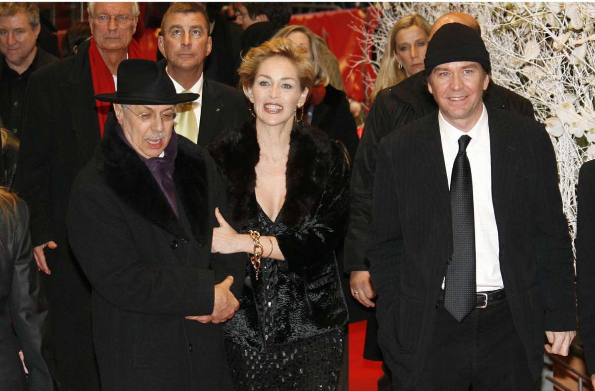 Dieter Kosslick 2007 mit Sharon Stone und Timothy Hutton