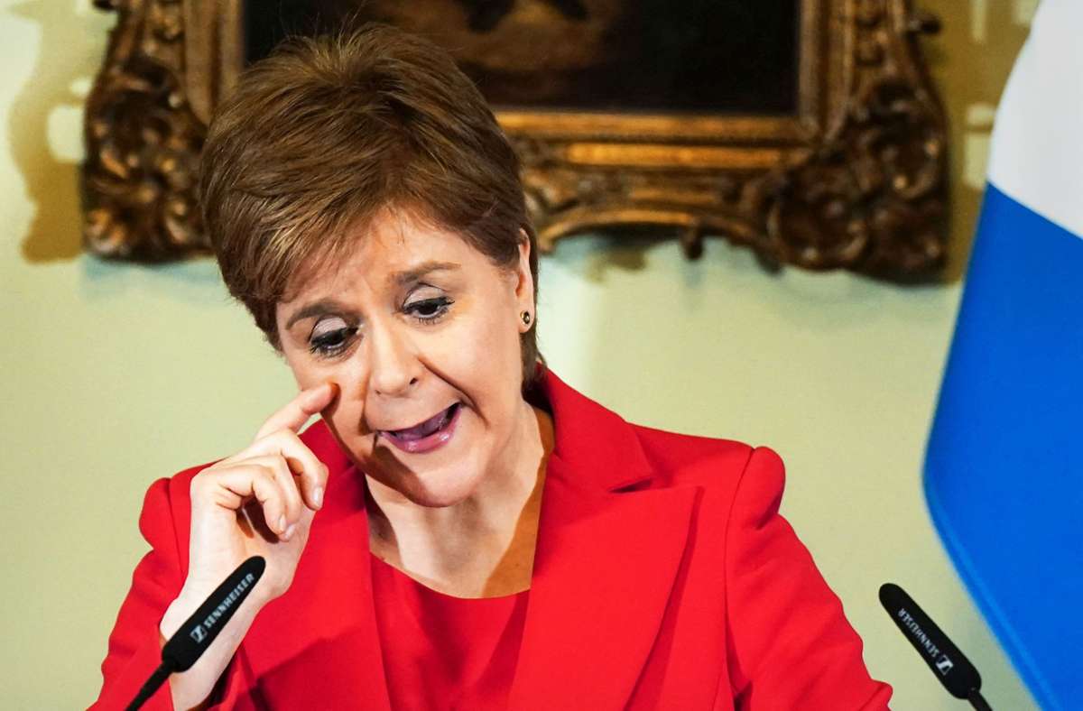 Nicola Sturgeon tritt zurück. Foto: AFP/JANE BARLOW