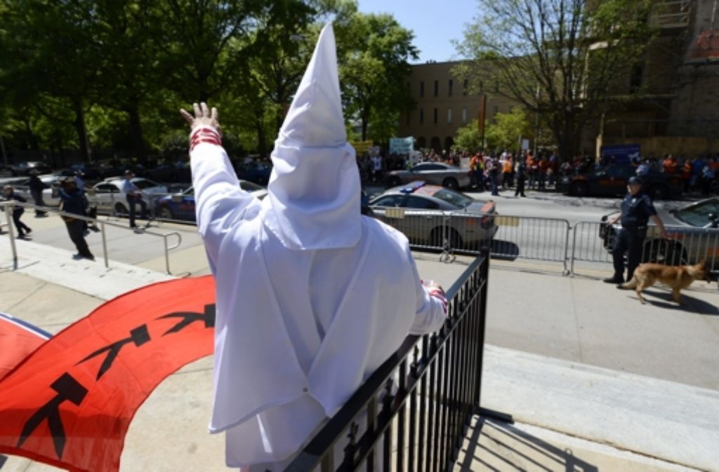 Ku-Klux-Klan Demonstration in Atlanta, USA. Foto: dpa