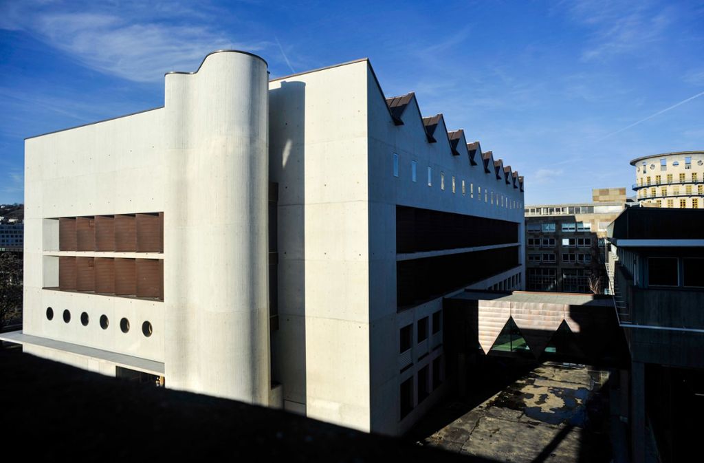 Der Neubau der Württembergischen Landesbibliothek der Stuttgarter Architekten Lederer, Ragnarsdóttir und Oei an der B 14