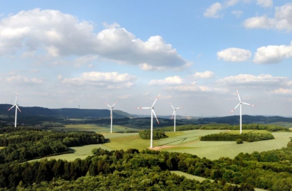 Einer der 17 EnBW-Windparks, für die die EnBW Kapital bei Bürgern einsammelt. Foto: EnBW