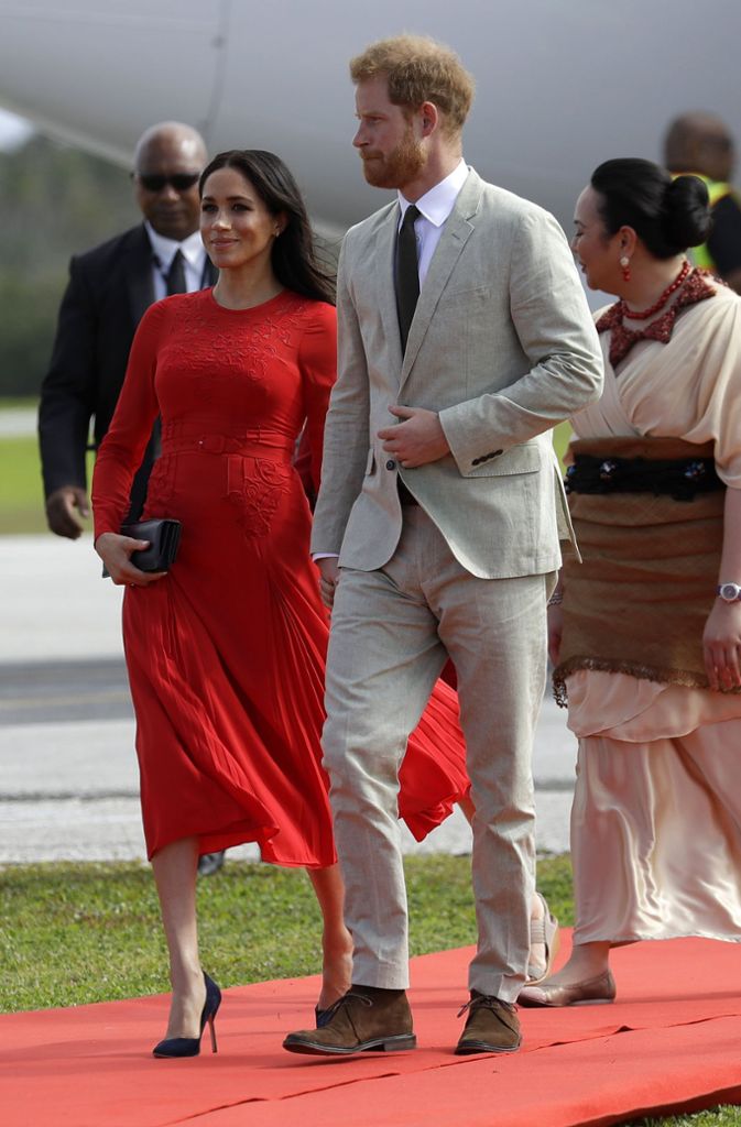 Das Herzogenpaar wurde von Prinzessin Angelika Latufuipeka Willkommen geheißen.
