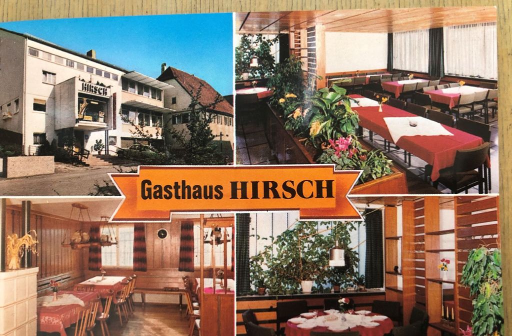 Omnibusse mit Ausflüglern auf dem Heimweg vom Schwarzwald hielten früher im Gasthaus Hirsch in Aidlingen an.