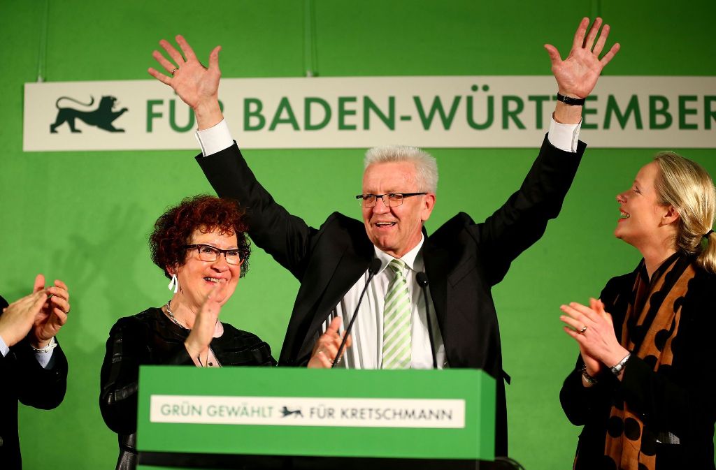 Der Wahlsieger hieß Winfried Kretschmann, die Grünen wurden stärkste Partei im Landtag mit 30,3 Prozent.