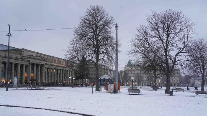 Winter in Stuttgart: Schneeflocken im Kessel – die  weißen Bilder aus der Stadt