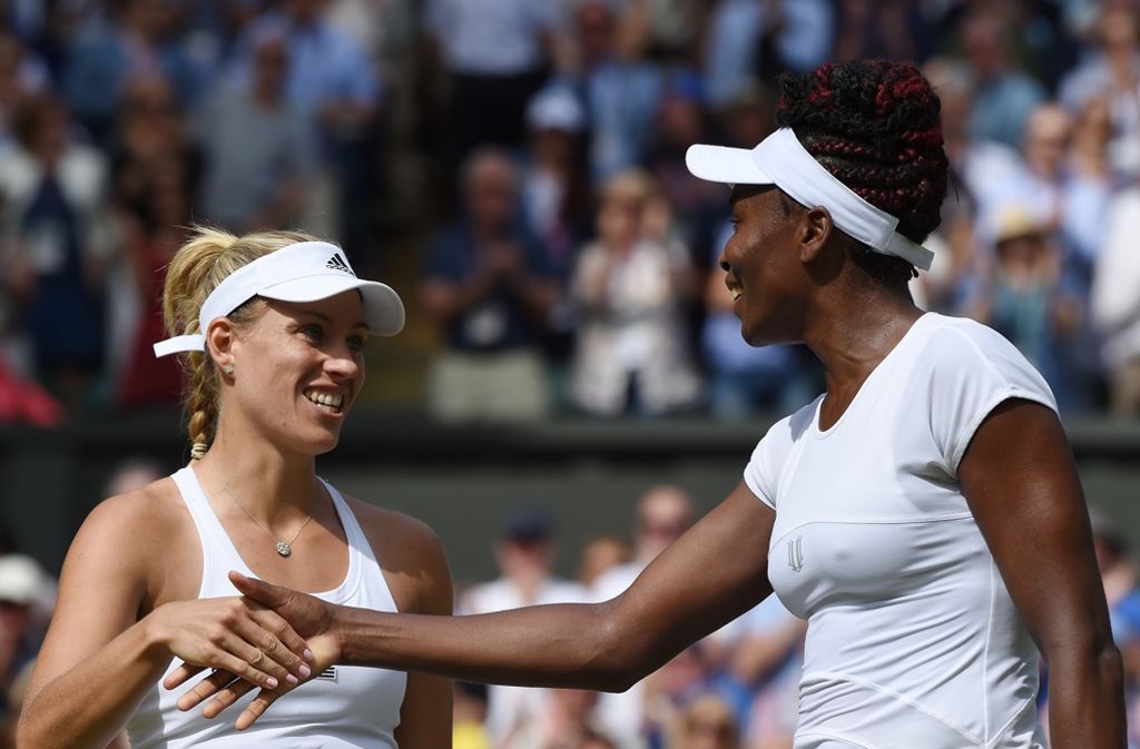Shakehands mit Venus Williams beim Halbfinale