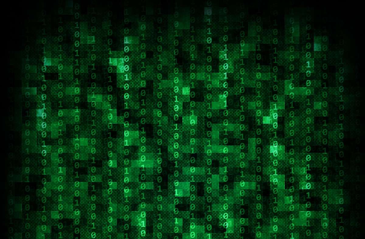 Der grüne „Matrix“-Computercode