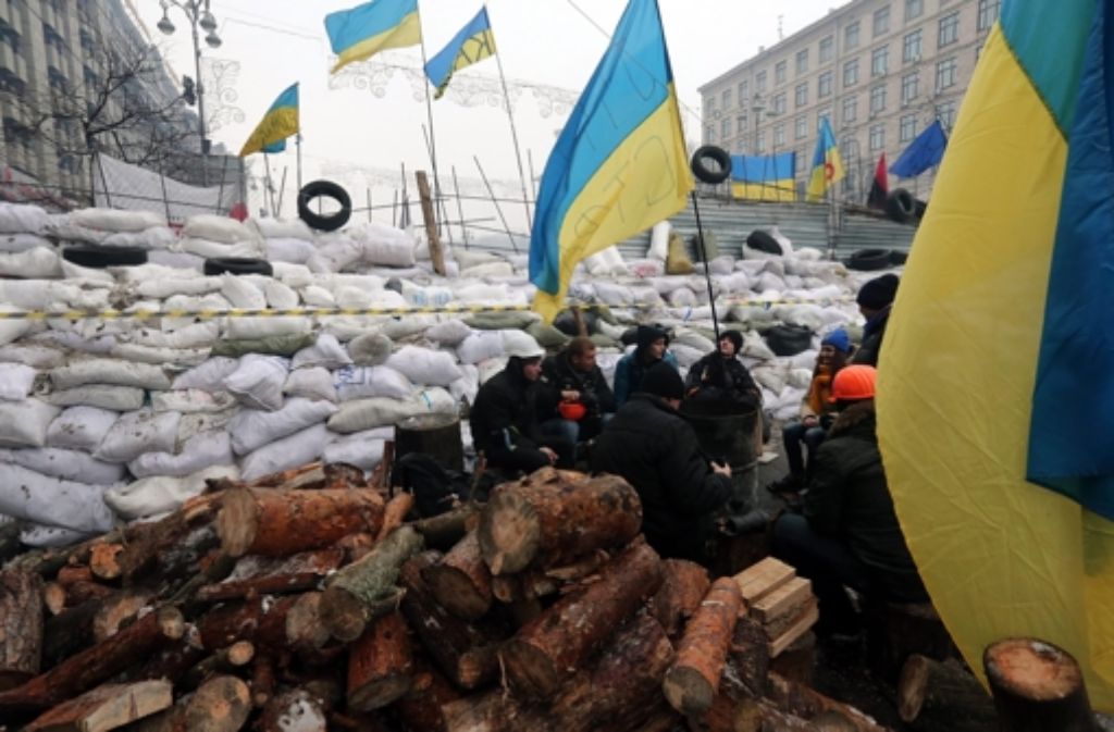 Die Proteste in Kiew gehen unvermindert weiter. Foto: a