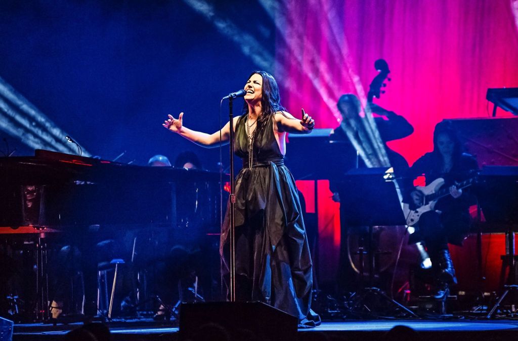 Die Evanescence-Sängerin Amy Lee am Donnerstag in der Porsche-Arena