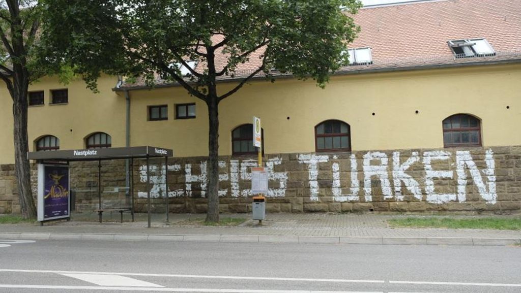 Staatsschutz ermittelt in Stuttgart: Türkenfeindliche Schmiererei am Römerkastell