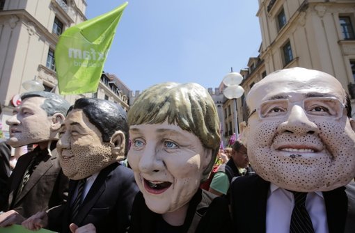 In München findet eine große Demo gegen den G7-Gipfel statt. Foto: dpa