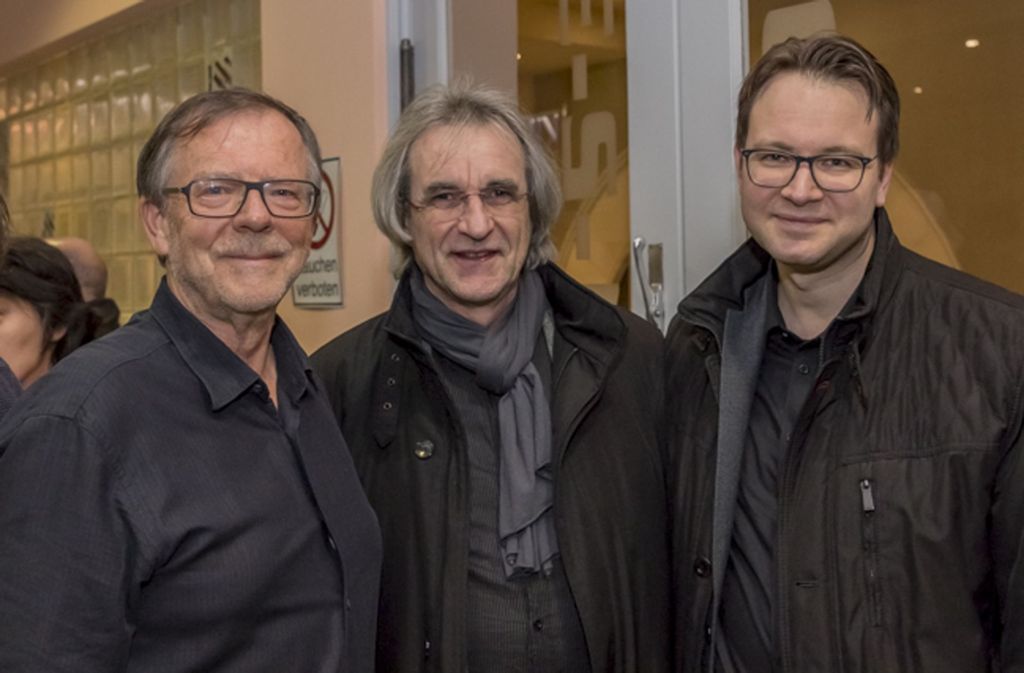 Regisseur Michael Maschke, Trickfilmfestivalleiter Dieter Krauß, „Laible-und-Frisch“-Produzent Frieder Scheiffele (von links).