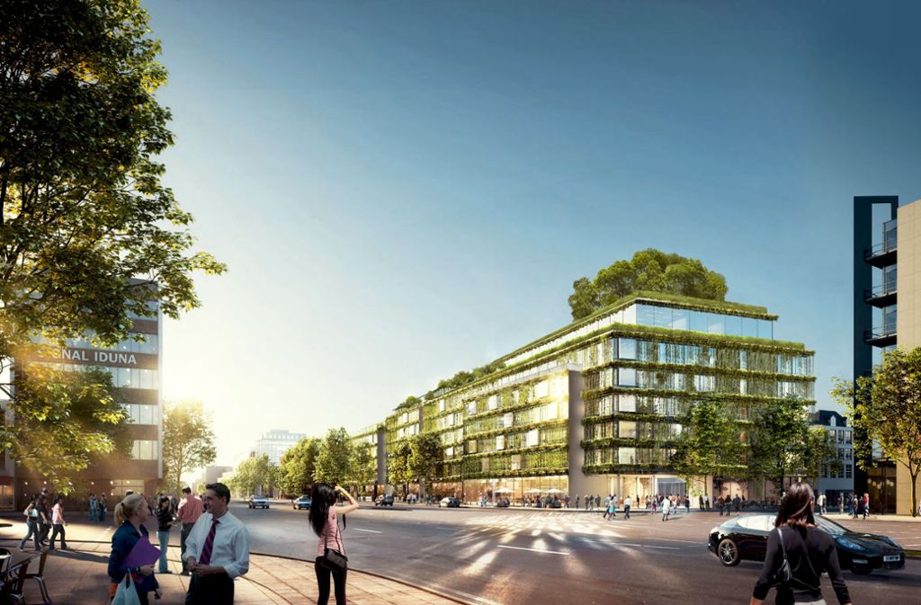 Das erste richtige Projekt eines grünen Gebäudes in Stuttgart: Der geplante Neubau am Rotebühlplatz und an der Calwer Passage.