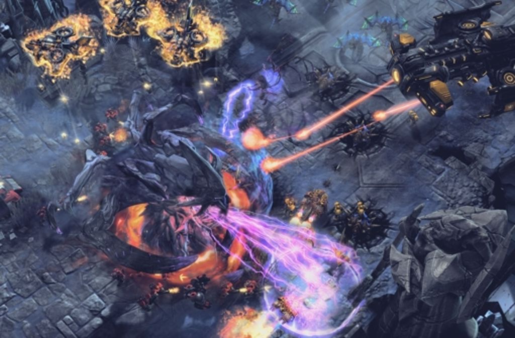 Eine Kampfszene aus dem letzten Teil der StarCraft-Trilogie: „Legacy of the Void“
