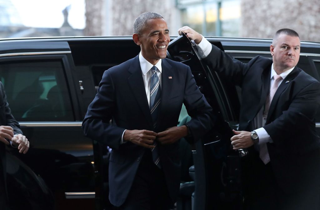 Obama scheint seine letzte Reise zu genießen.