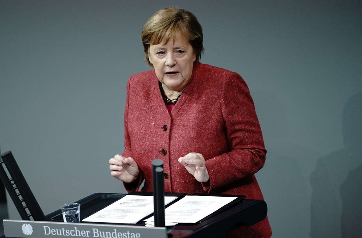 Angela Merkel  sei eine historische Rede gelungen, die für die erfolgreiche Bewältigung der ersten Corona-Welle von zentraler Bedeutung gewesen sei, so die Jury. (Archivbild) Foto: dpa/Kay Nietfeld