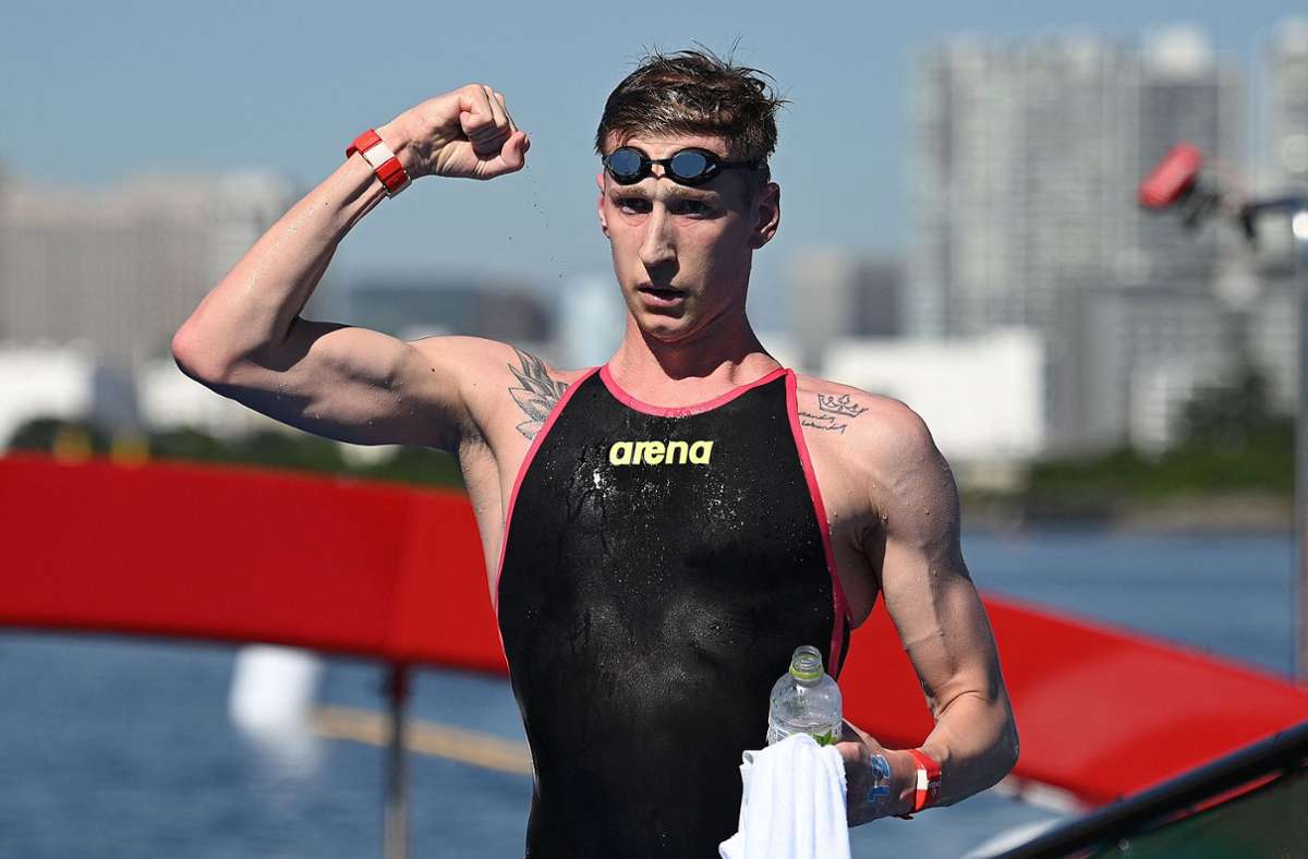 Florian Wellbrock ist Olympiasieger im Freiwasser. Foto: AFP/OLI SCARFF