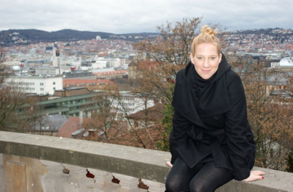 ... vor allem genießt Kathrin Weh den Ausblick über "ihr" Stuttgart. "Der Ausblick über den Kessel ...