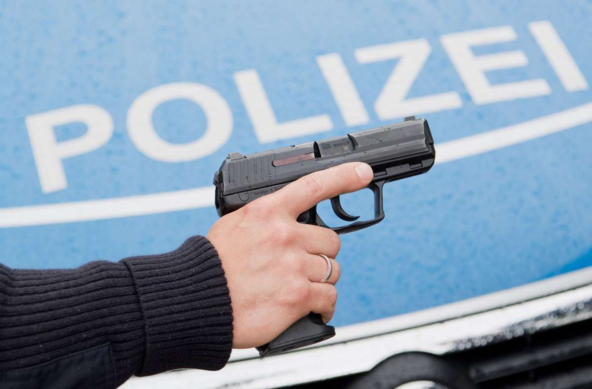 Eine Spielzeugwaffe löst in Herrenberg Irritationen aus. Foto: dpa/Julian Stratenschulte