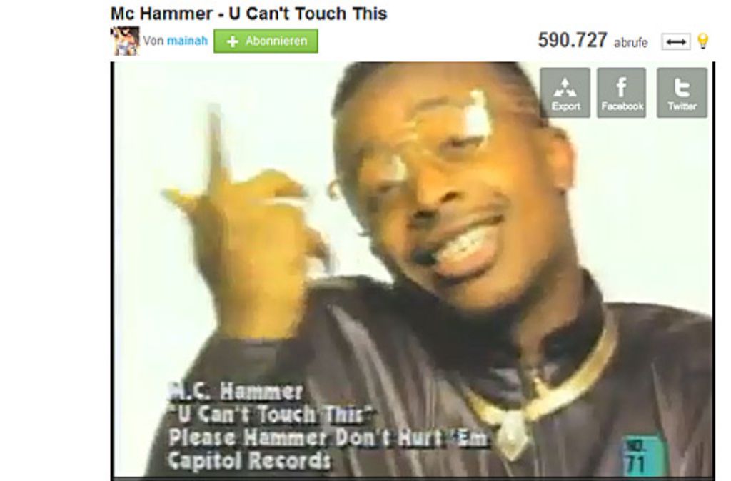 MC Hammer: Niemand war so cool wie er.