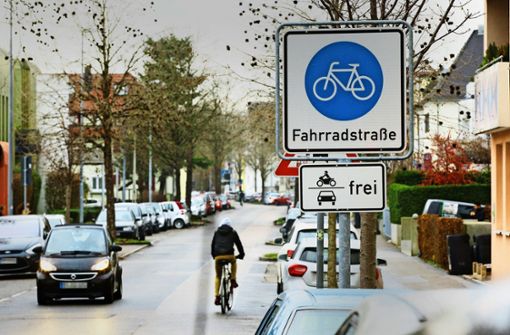 Die Fahrradstraße in Esslingen ist zu einem Unfallschwerpunkt  mutiert. Foto: Ines Rudel