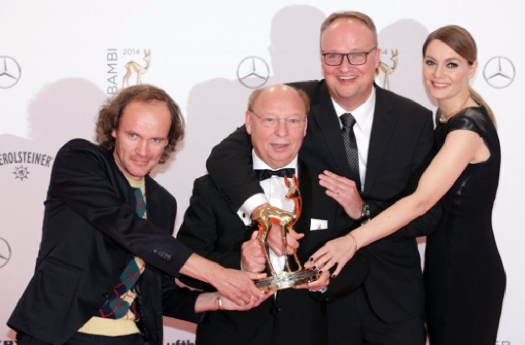 Das Team der "heute show" Olaf Schubert, Gernot Hassknecht, Oliver Welke und Martina Hill (von links)