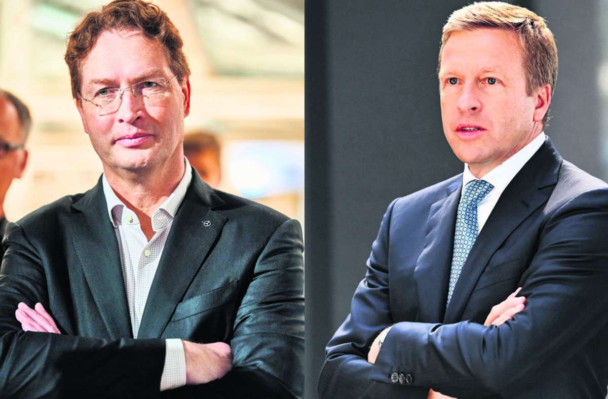 BMW-Chef Oliver Zipse (rechts) stellt die Weichen für die Zukunft etwas anders als Ola Källenius (links) bei Mercedes-Benz.