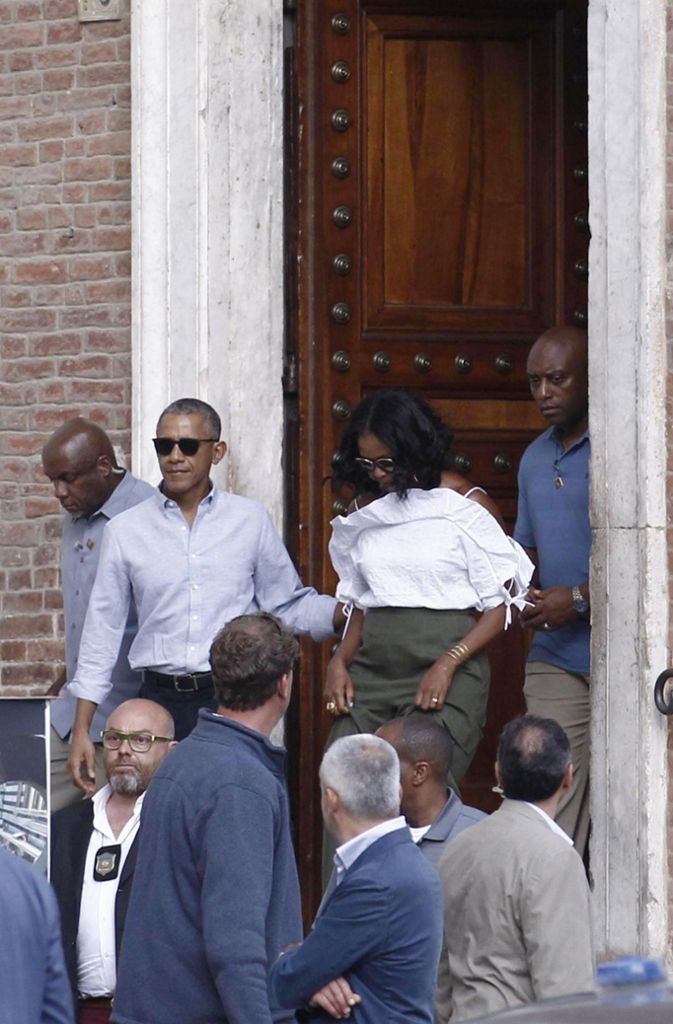 Barack und Michelle Obama besuchten auch das Opernmuseum, eines der ältesten Privatmuseen in Italien.