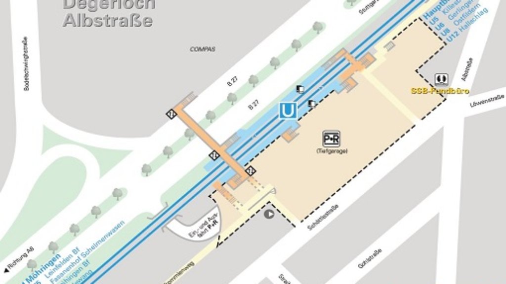 Überblick Stellplatzangebot: Park-and-Ride-Plätze in Stuttgart
