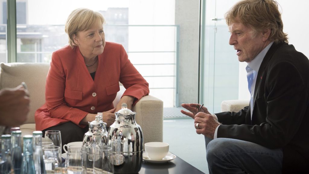 Hollywoodstar im Kanzleramt: Merkel trifft Robert Redford