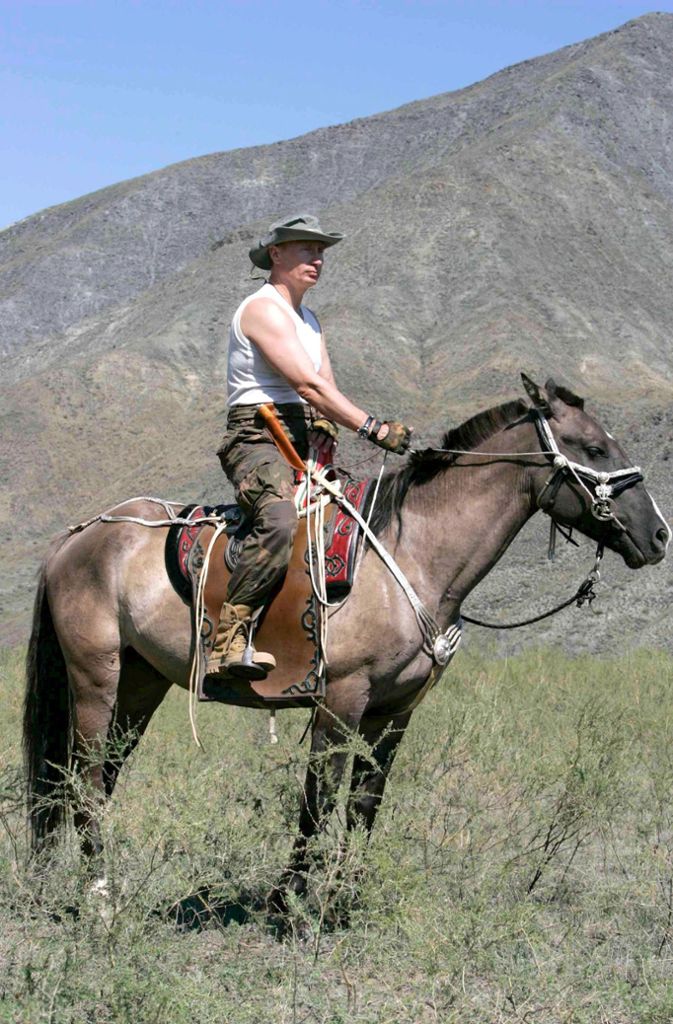 Wladimir Putin reitet gern im Urlaub.