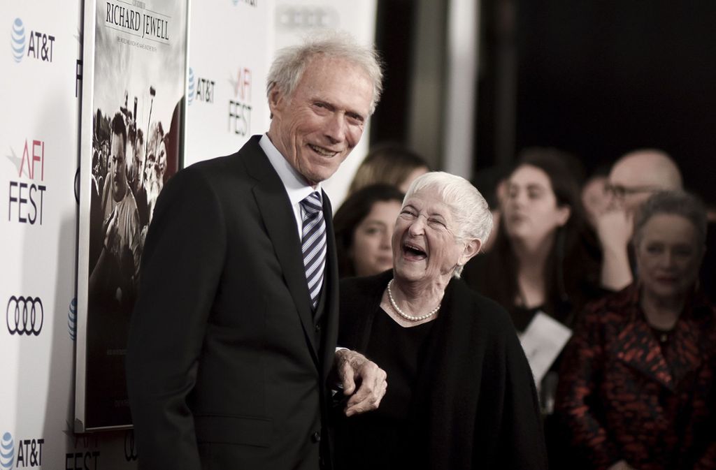 Gute Laune auf dem roten Teppich: Clint Eastwood und Barbara Jewell.