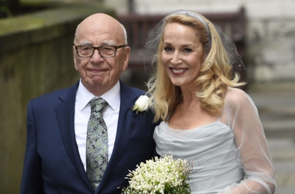 Das glückliche Brautpaar: Rupert Murdoch und Jerry Hall sind jetzt Eheleute.