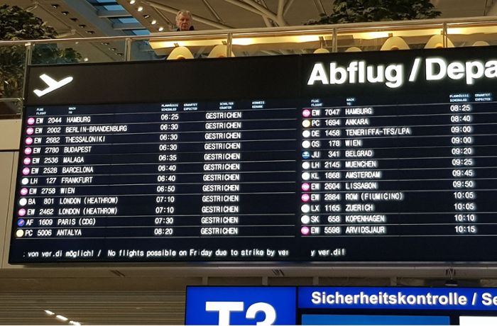 Freitag wird am Stuttgarter Flughafen gestreikt