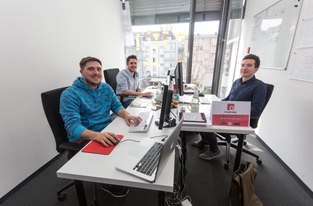 Die drei Männer sind Teil des Stuttgarter Accelerate-Programm, das junge Gründer unterstützt.