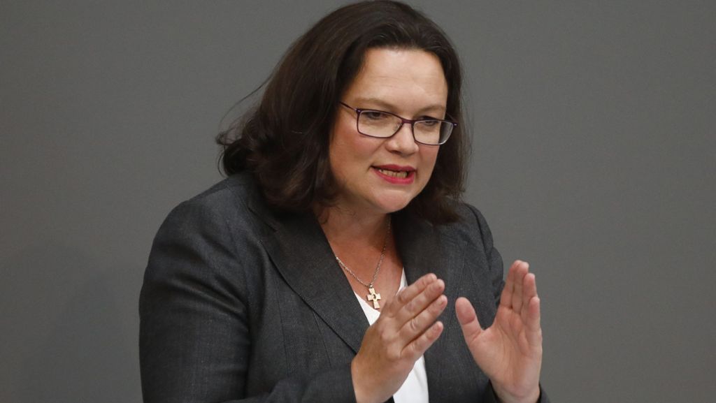 Heftige Kritik an Maaßen-Beförderung: SPD-Chefin Nahles fürchtet um Koalition