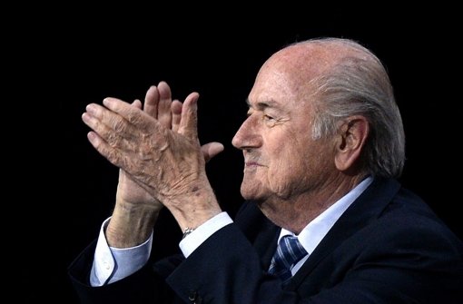 Sepp Blatter freut sich über seine Wiederwahl. Foto: KEYSTONE