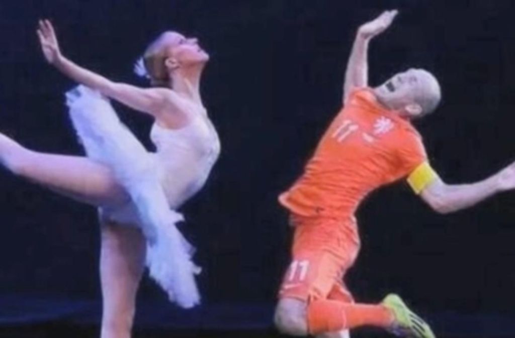 Ein Klassiker unter den Robben-Memes: Der holländische Fußballstar als Ballerina.