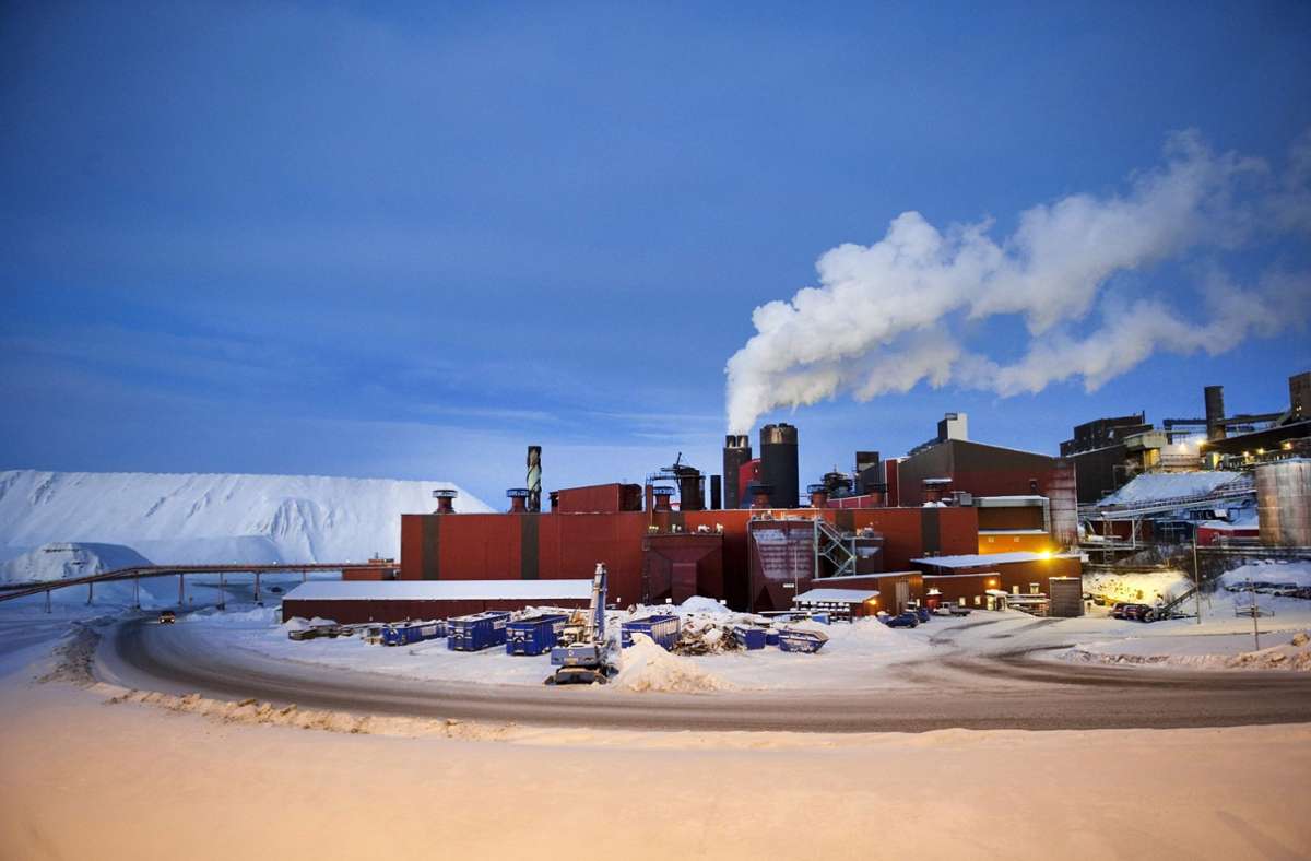 Im schwedischen Kiruna wird bereits Eisenerz abgebaut. Foto: dpa/Maja Suslin