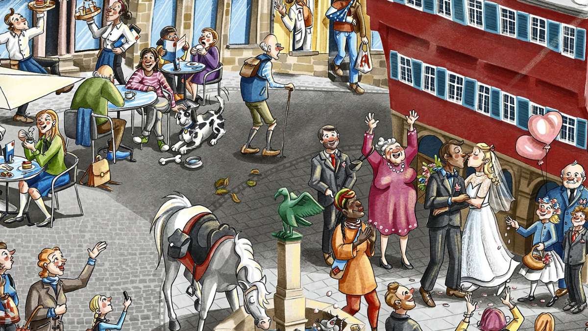 Neues Buch: Wie die Esslinger Altstadt zum Wimmelbild wurde