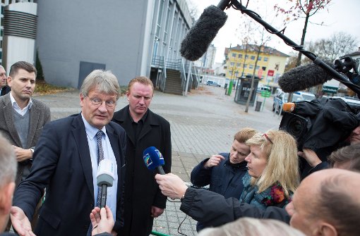 Jörg Meuthen, Fraktionschef der Partei im Stuttgarter Landtag, versuchte, den den Ausschluss der Öffentlichkeit vom AfD-Parteitag in Kehl zu rechtfertigen. Foto: dpa