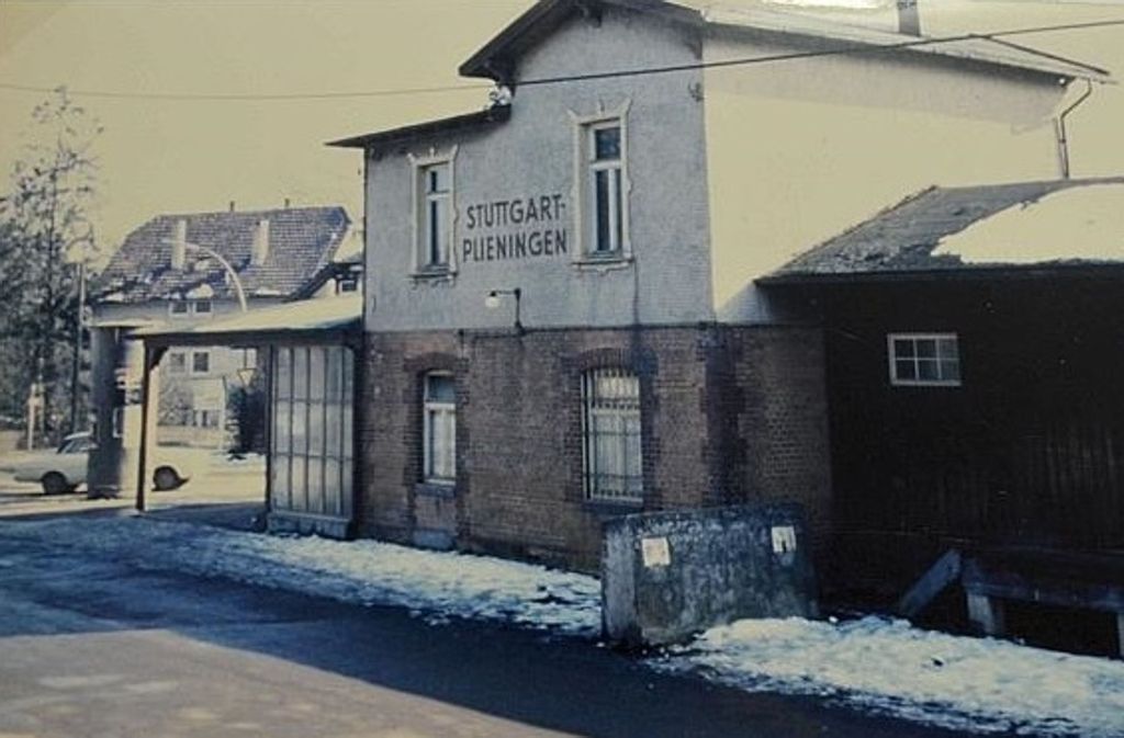 ...Und so sah der Plieninger Bahnhof im Jahr 1969 aus.