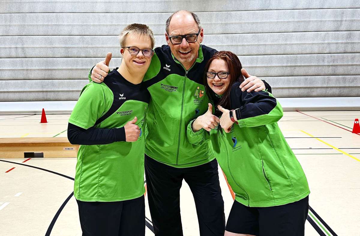 Mika Burk (von links), Neu-Nationaltrainer Thomas Stockhause und Tamara Röske: Das Trio fährt im Sommer nach Berlin. Foto: privat
