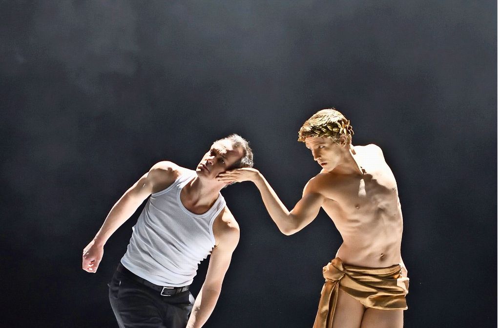 Matthias Klink (li.) und David Moore in „Tod in Venedig“ in Stuttgart Foto: Oper Stuttgart